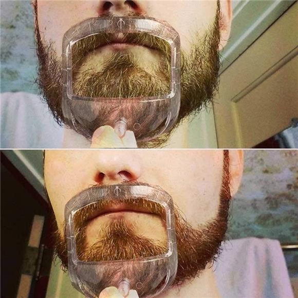 Beard Shaper Goatee Mustache Grooming Tool Face Hair Styling Template for Man - Picture 4 of 7